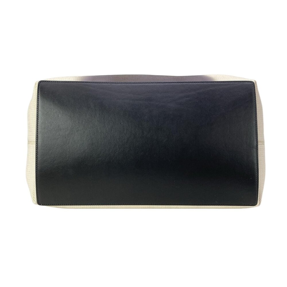 Christian Dior DIOR/ChristianDior Toujours Tote Bag Cream Black Canvas Leather - Picture 5 of 16